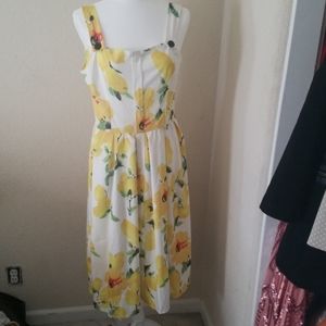 Lemon and Floral Print Dress